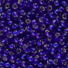 Miyuki rocailles Perlen 8/0 - Silverlined cobalt 8-20